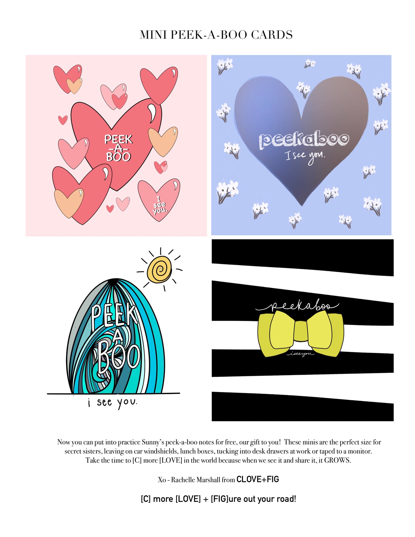 Peek-A-Boo printable - free