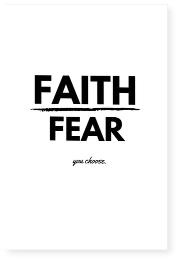 Faith Over Fear postcard